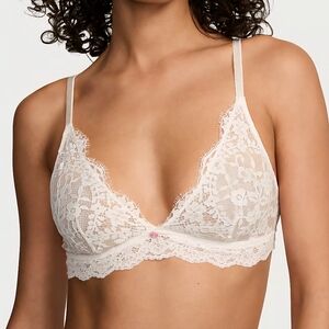 Victoria's Secret Lace Triangle Unlined Bralette.